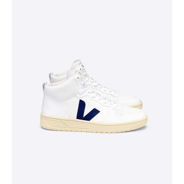 Veja V-15 CWL Women's Shoes White/Navy | NZ 583WNB